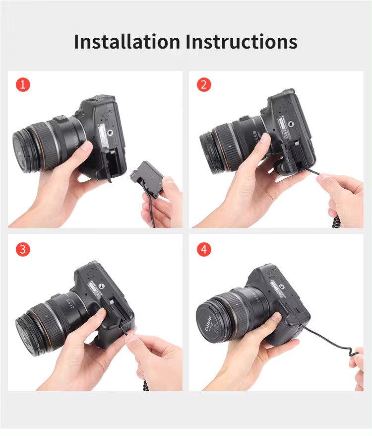 efillooc dummy battery usb c lp e8 dr e8 dc coupler for canon (1) efillooc dummy battery for canon lp-e8 lp-e6 lpe-12 lp-e17