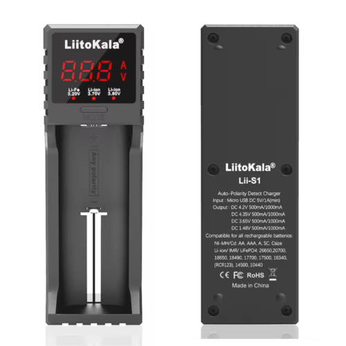 efillooc liitokala lii-S1 battery charger USB Type-C AA AAA C 14500 18650 RCR123 21700