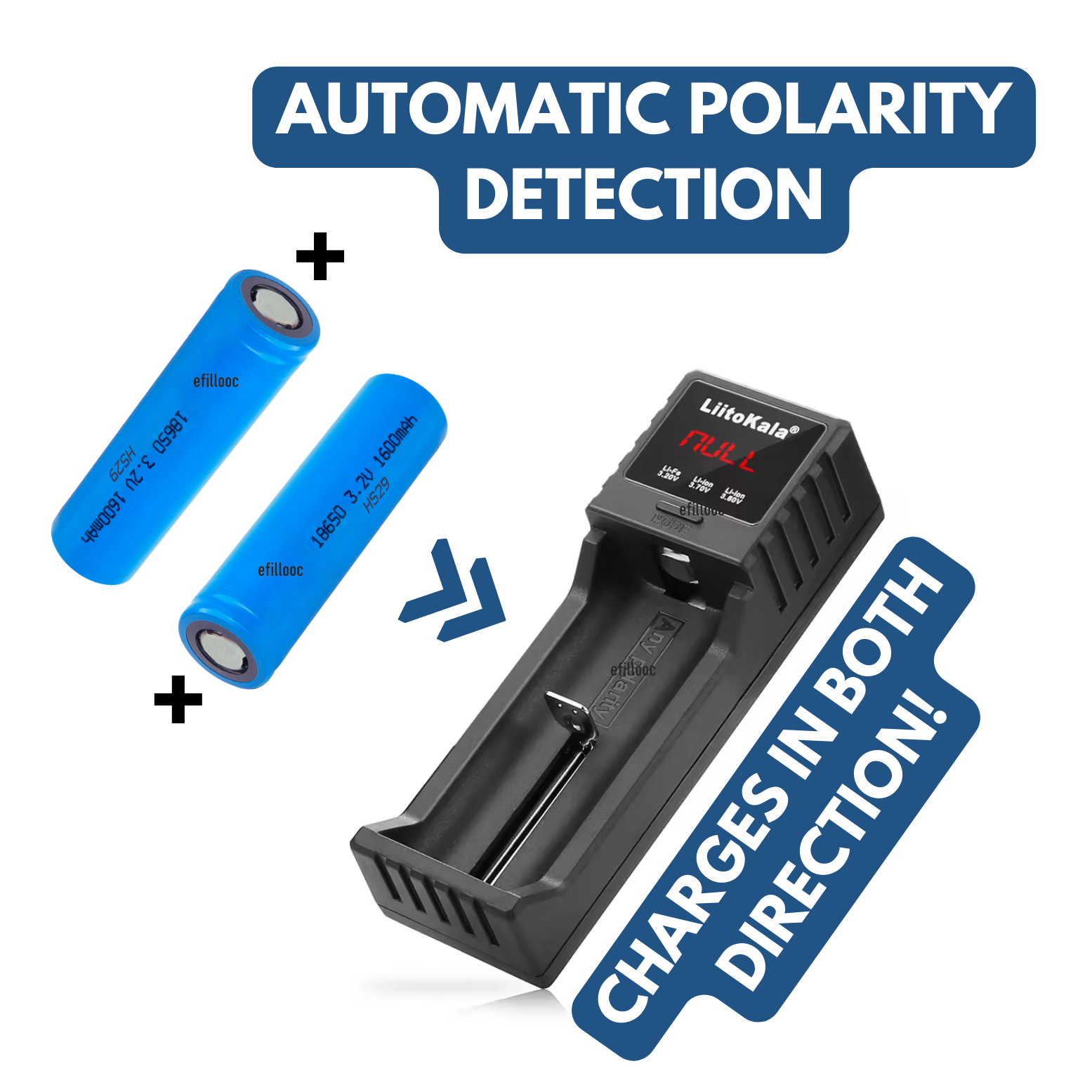 efillooc liitokala lii-S1 battery charger USB Type-C AA AAA C 14500 18650 RCR123 21700