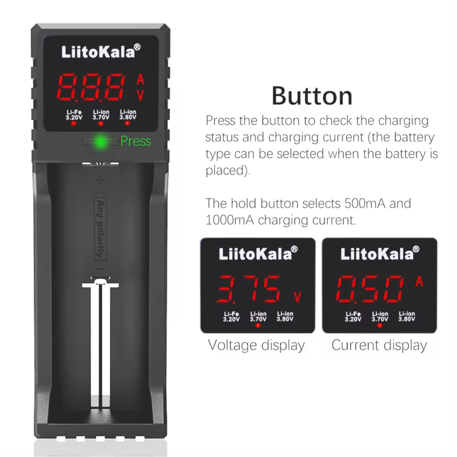 efillooc liitokala lii-S1 battery charger USB Type-C AA AAA C 14500 18650 RCR123 21700