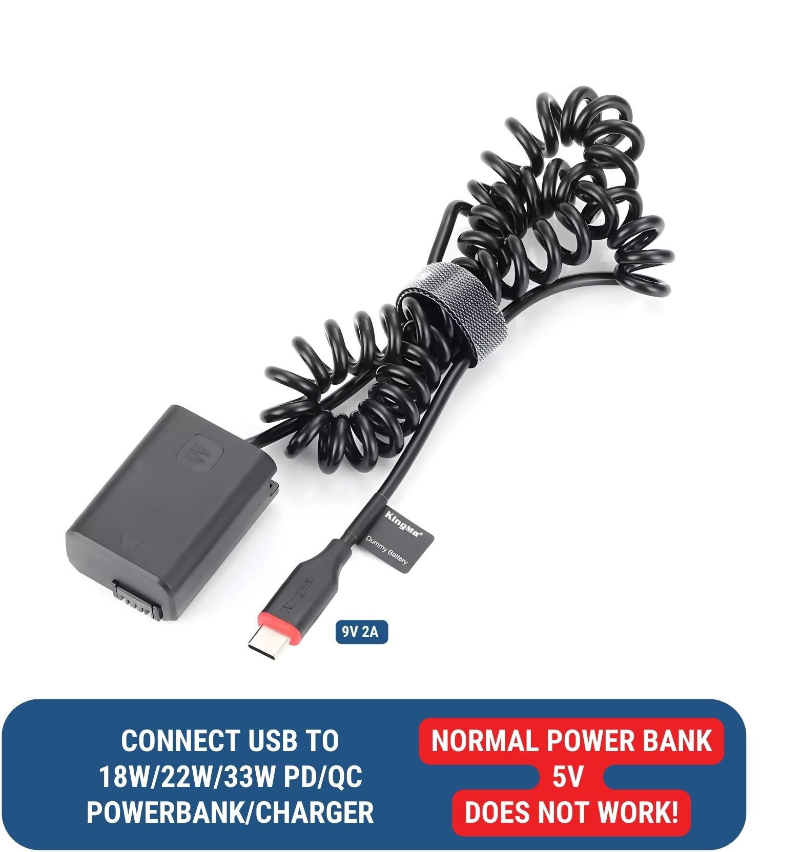 efillooc np-fw50 dummy battery usb c dc coupler for sony (10a) efillooc np-fw50 dummy battery usb type-c for sony dslr cameras