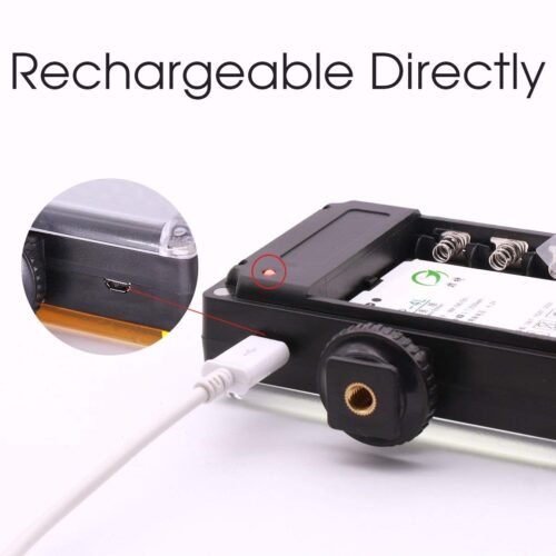 efillooc 96 LED Video Light for DSLR Dimmable Cold Shoe 4xAA or USB charger
