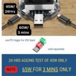 efillooc 65W USB electronic load tester aging test