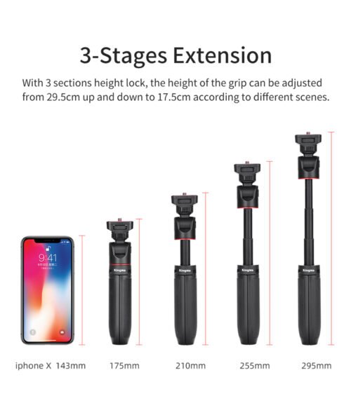 efillooc KingMa BM-SR2 Extension Grip Mini Tripod For Mobile & Camera Vlogging mini tripod