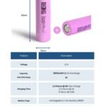 efillooc dmegc 18650 2600 inr18650-26e 3.7V