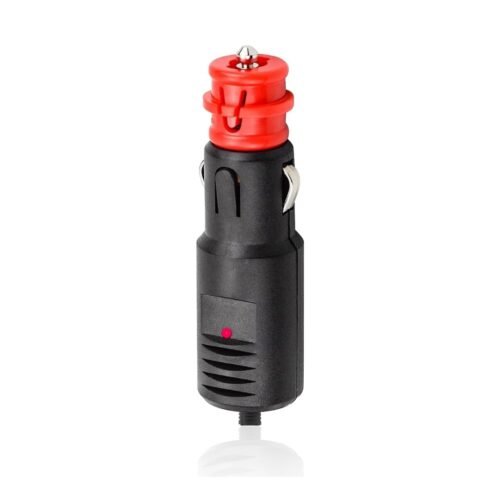 efillooc 12V High Power Car Male Plug Connector with 8A Fuse LED, For Tyre Inflator Cooler