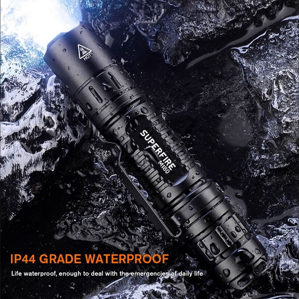 efillooc superfire mi80-s flashlight edc tactical