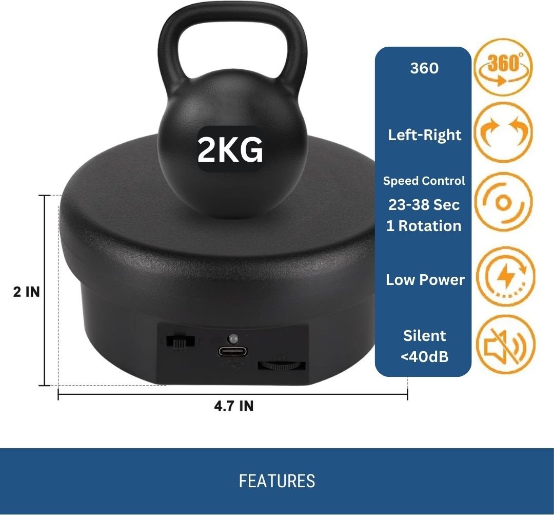 efillooc turntable display stand small 12cm mushroom (3v2) efillooc turntable display stand 12cm mushroom 2kg