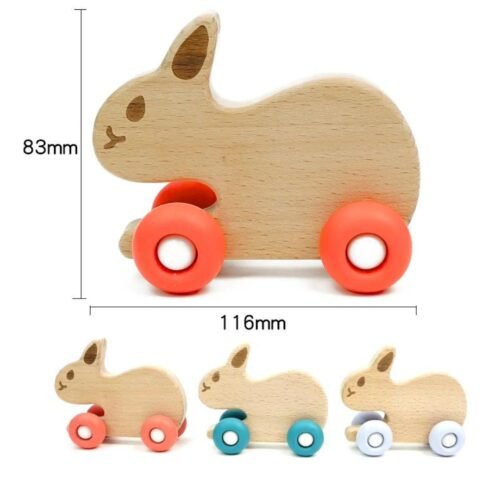 Elephant Bunny With Wheels toy for Toddlers