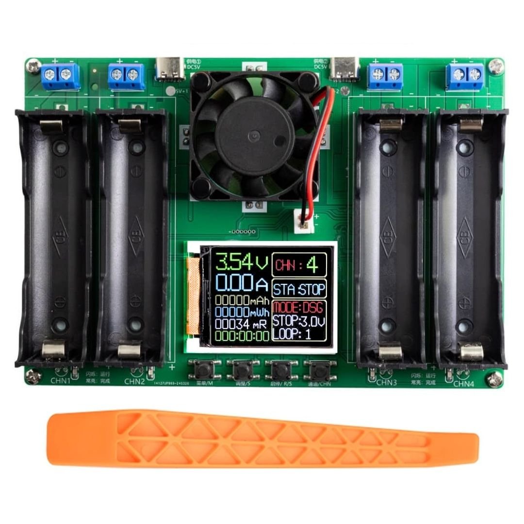 efillooc 18650 battery capacity tester 4 channel