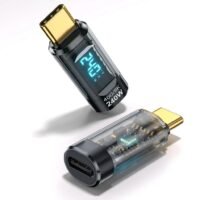 efillooc 240W PD USB C Male to Female Adapter with Digital Display, 40Mbps, 8K Video Support for Laptops Smartphones