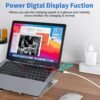 efillooc 240W PD USB C Male to Female Adapter with Digital Display, 40Mbps, 8K Video Support for Laptops Smartphones
