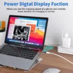 efillooc 240W PD USB C Male to Female Adapter with Digital Display, 40Mbps, 8K Video Support for Laptops Smartphones
