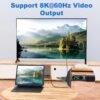 efillooc 240W PD USB C Male to Female Adapter with Digital Display, 40Mbps, 8K Video Support for Laptops Smartphones