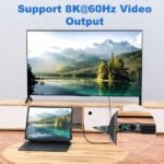 efillooc 240W PD USB C Male to Female Adapter with Digital Display, 40Mbps, 8K Video Support for Laptops Smartphones