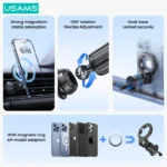 efillooc USAMS ZJ075 Magnetic Car Holder Air Vent (3)