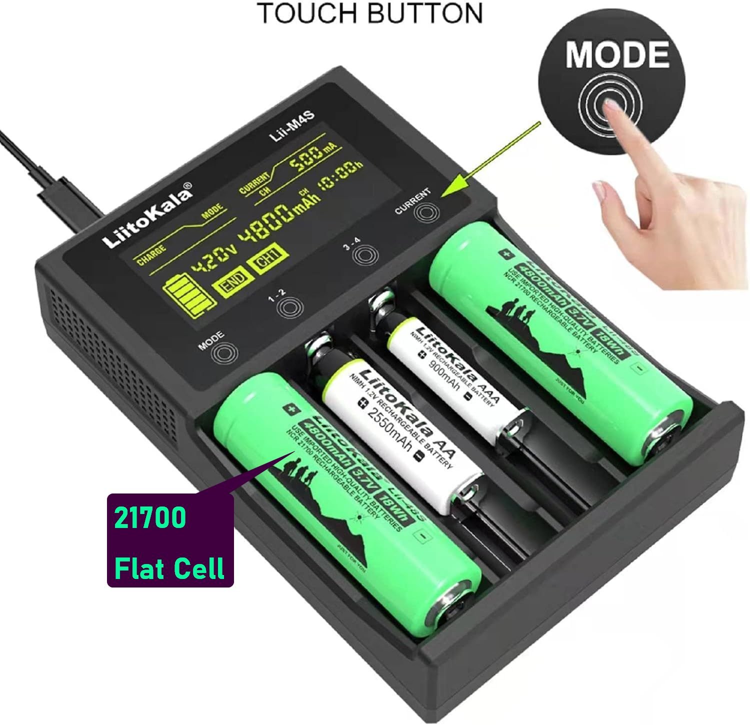 efillooc liitokala lii-m4s smart charger 18650 AA 21700a (5) efillooc liitokala lii-m4s smart charger 18650 AA 21700a