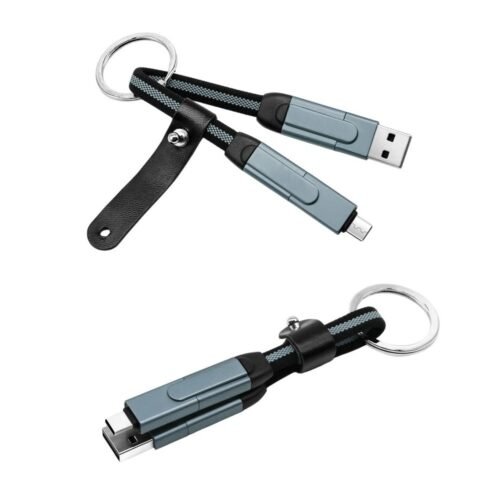 efillooc 6in1 usb c data cable multiport charging cable short