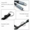 efillooc 6in1 usb c data cable multiport charging cable short