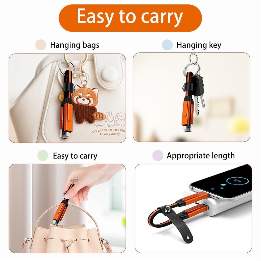 efillooc 6in1 short data cable multiport charging cable (6) efillooc 6in1 usb c data cable multiport charging cable short