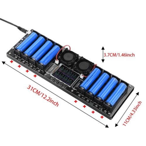 efillooc 2.4 inch 8 channel 18650 battery capacity tester module