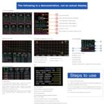 efillooc 2.4 inch 8 channel 18650 battery capacity tester module