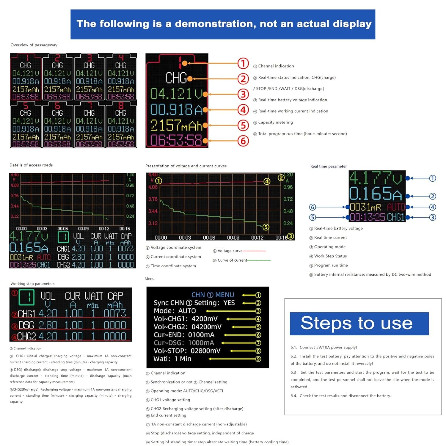 efillooc 2.4 inch 8 channel 18650 battery capacity tester module (5) efillooc 2.4 inch 8 channel 18650 battery capacity tester module