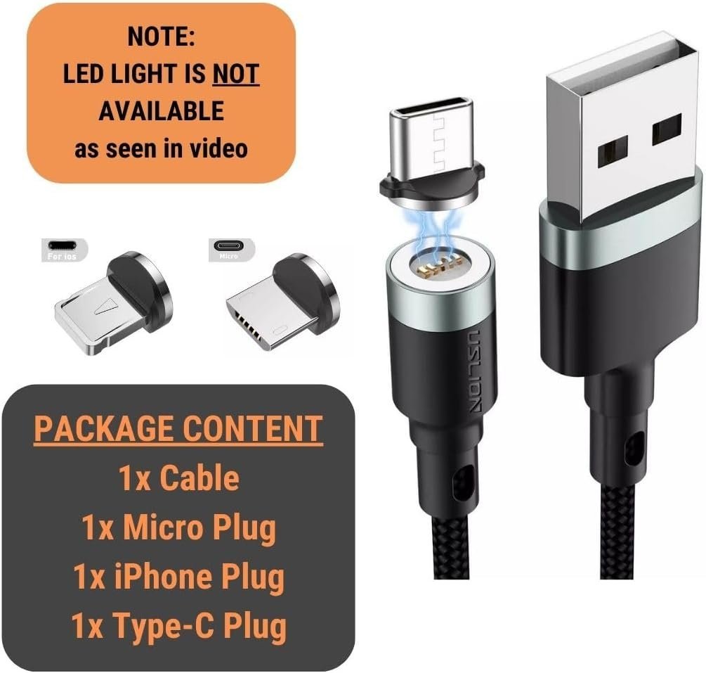 efillooc uslion 3A fast charge magnetic cable for iphone