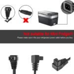 efillooc 12-24V car fridge cooler dc power plug l shape