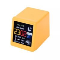 efillooc smart weather station clock iot wifi mini clock with alarm