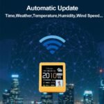 efillooc smart wifi weather station clock iot wifi mini clock with alarm