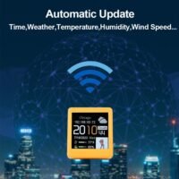 efillooc smart wifi weather station clock iot wifi mini clock with alarm