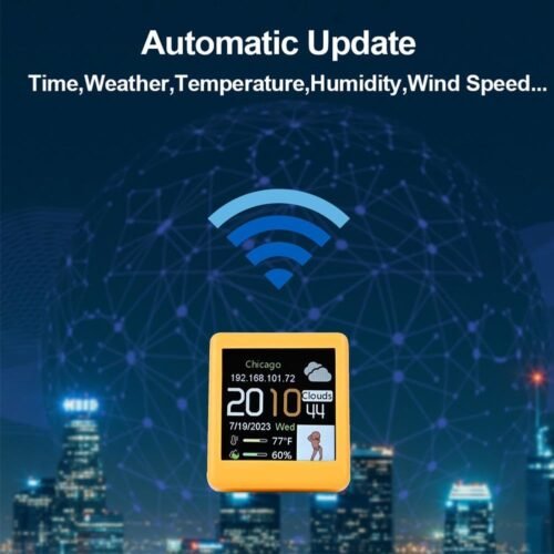 efillooc smart wifi weather station clock iot wifi mini clock with alarm
