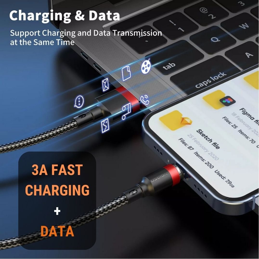 efillooc uslion 3A fast charge magnetic cable for iphone