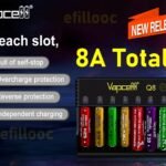 efillooc vapcell Q8 8 channel 18650 charger 1Ax8