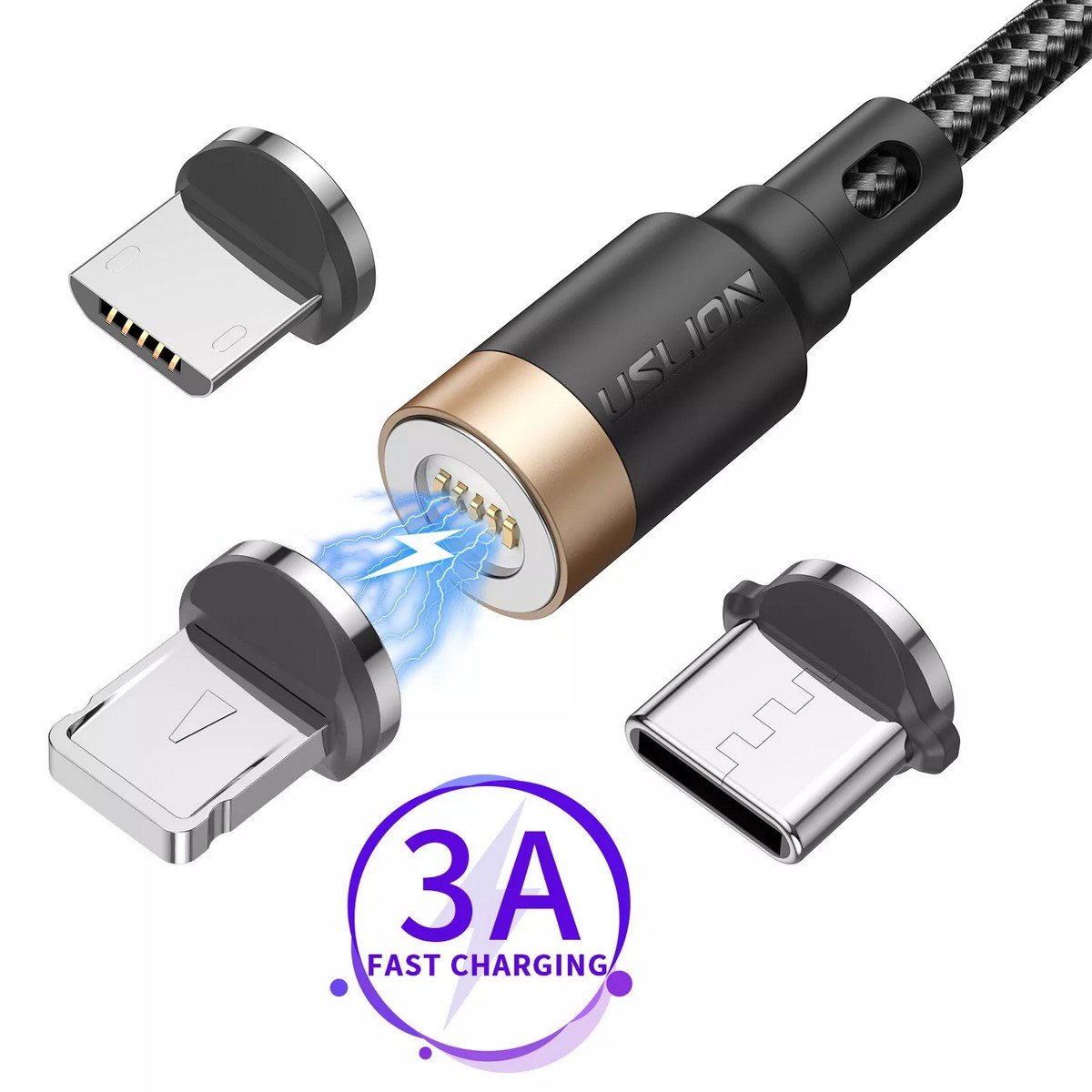 efillooc uslion 3A fast charge magnetic cable for iphone