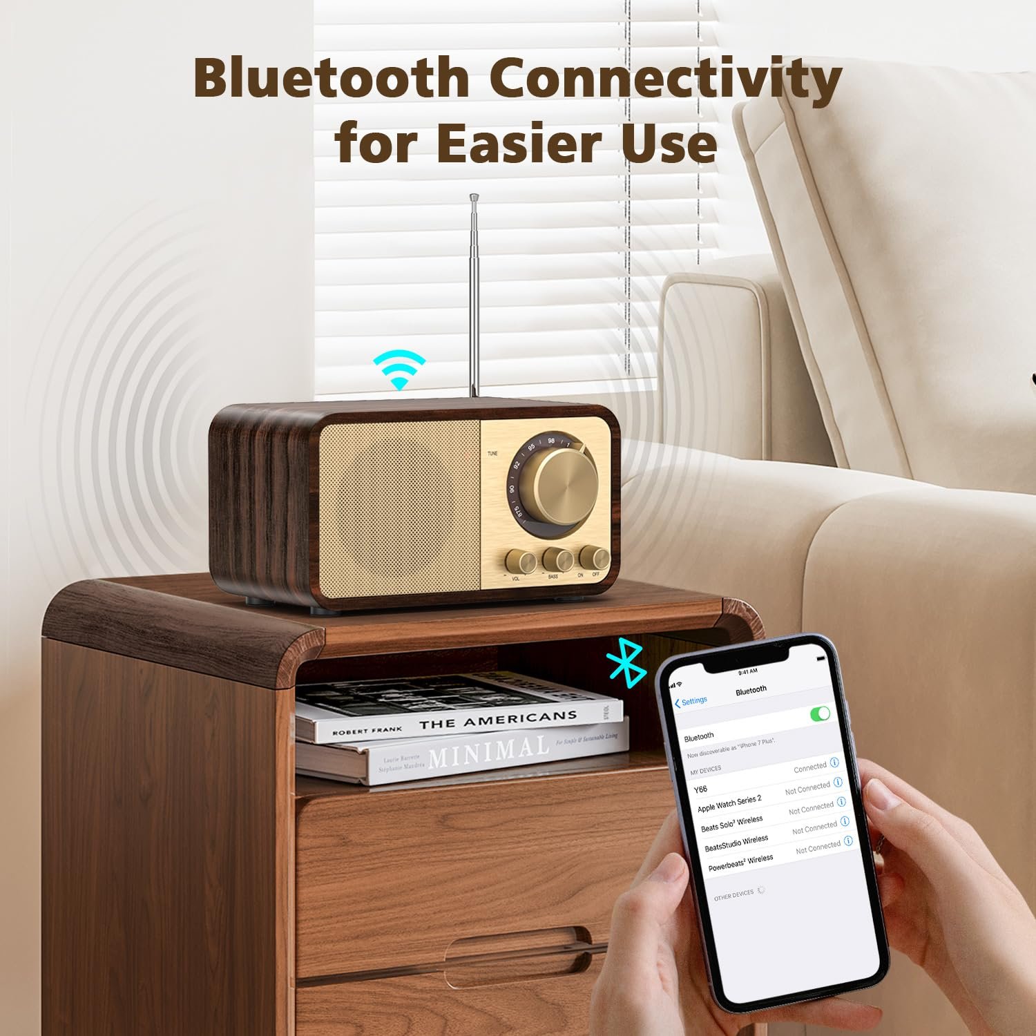 efillooc jy-66 retro fm radio wireless speaker