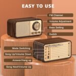 efillooc jy-66 retro fm radio wireless speaker