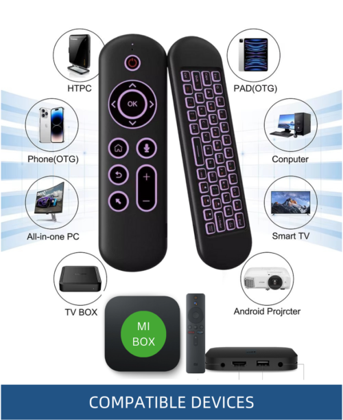 efillooc M5 Voice Air Mouse Keyboard Remote Rechargeble