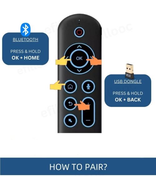 efillooc M5 Voice Air Mouse Keyboard Remote Rechargeble