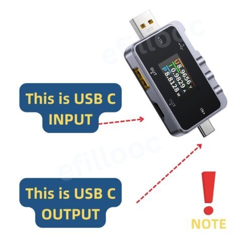 efillooc FNIRSI FNAC-28 2-IN-1 Type-C USB Tester Digital Voltmeter