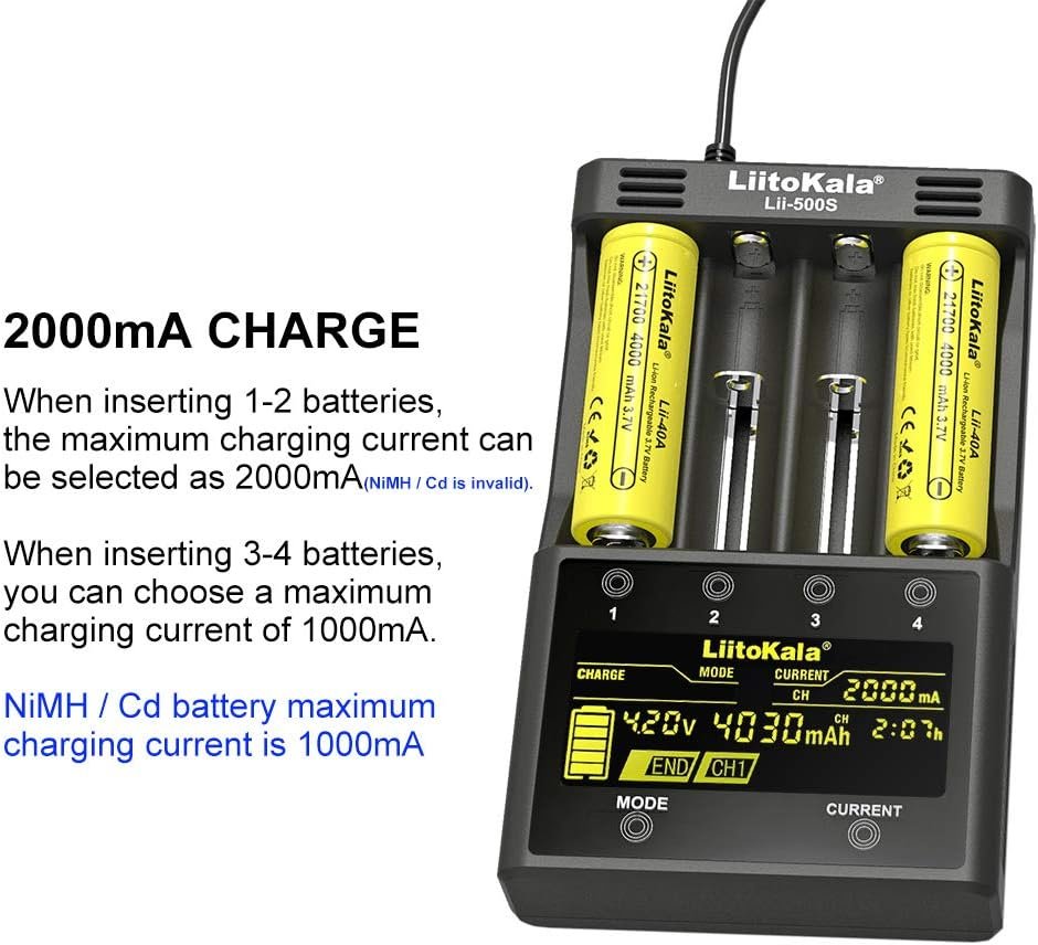 efillooc liitokala lii-500S charger