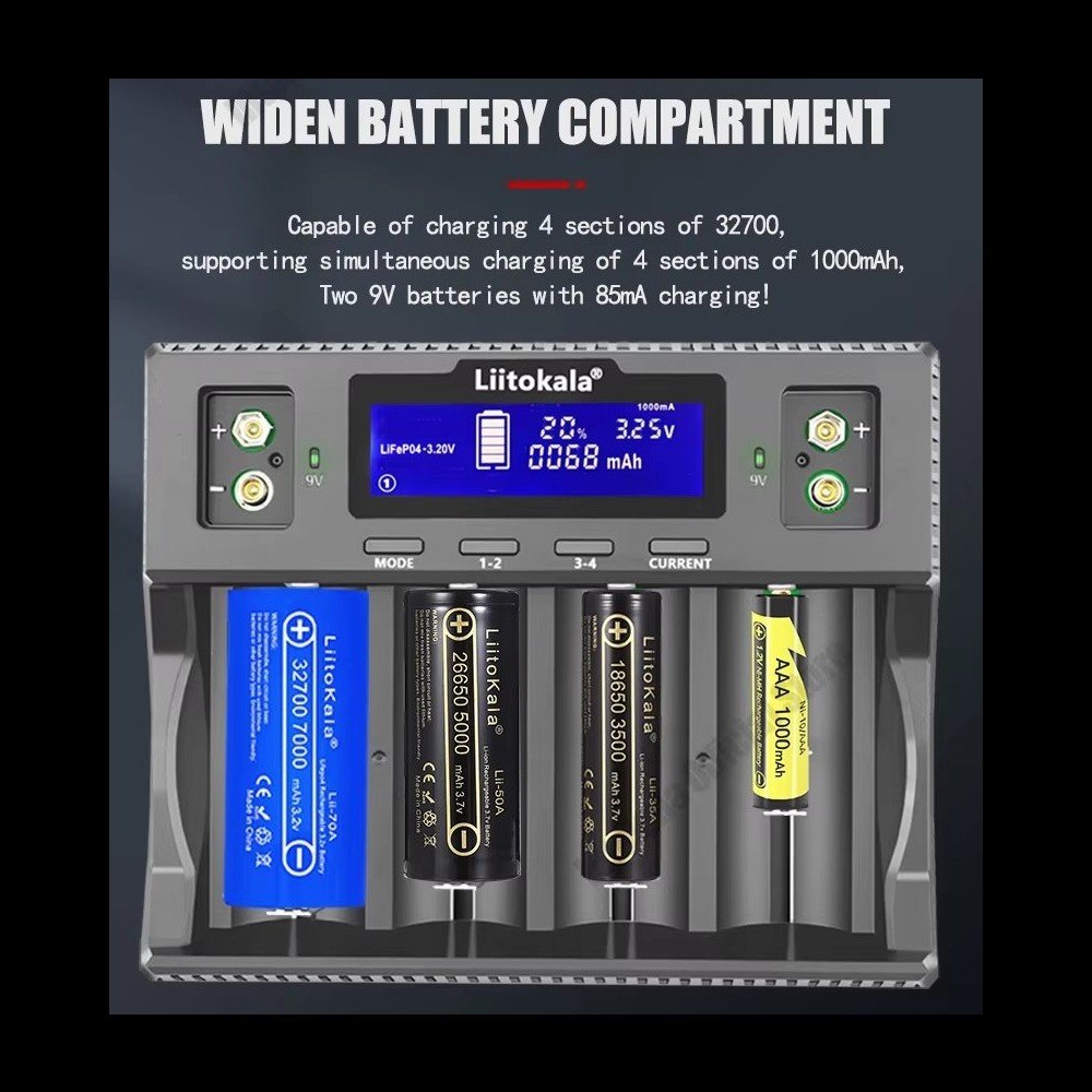 efillooc liitokala lii-d4xl battery charger