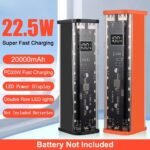 efillooc 8x18650 Led Light Power bank shell case battery box