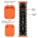 efillooc 8x18650 Led Light Power bank shell case battery box