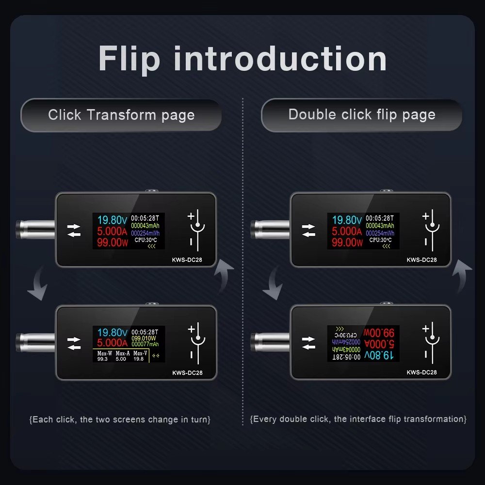 efillooc kowsi kws-dc28 voltage tester power meter