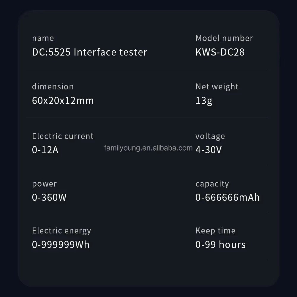 efillooc kowsi kws-dc28 voltage tester power meter