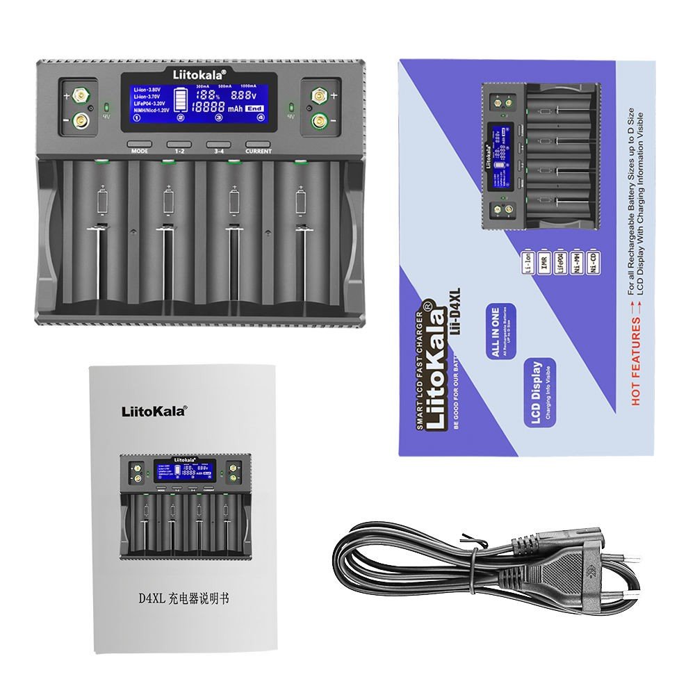 efillooc liitokala lii-d4xl battery charger