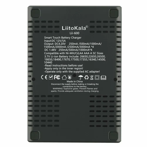 efillooc liitokala lii-600 3A smart charger aa 18650