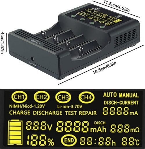 efillooc liitokala lii-600 3A smart charger aa 18650
